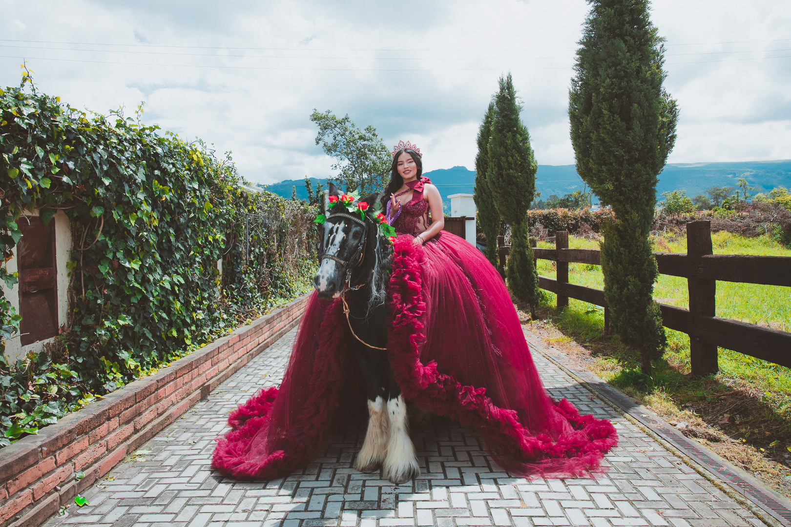 Sesión de fotos de quinceañeras al aire libre en Colombia